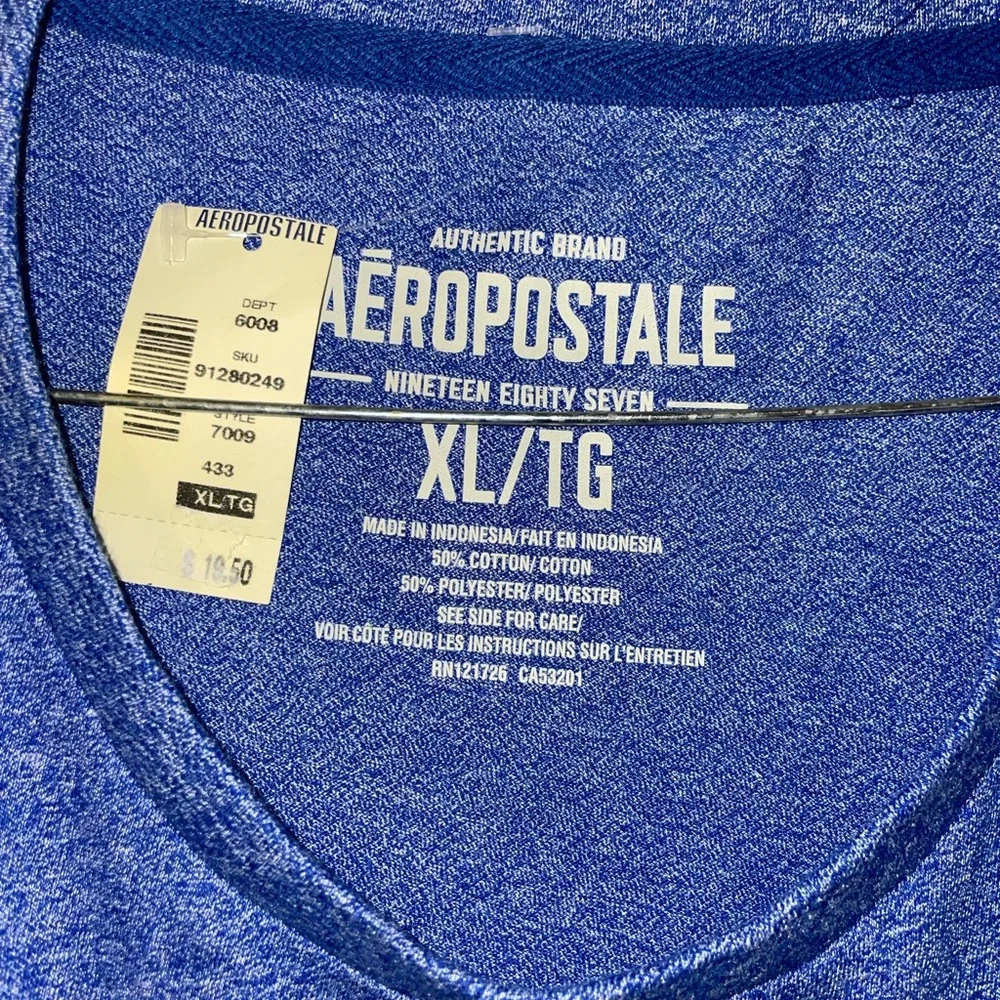 🐟NWT Aeropostale Blue Graphic T-Shirt - Picture 3 of 4